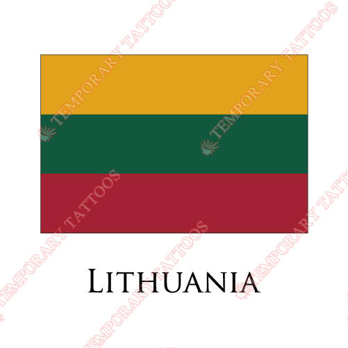 Lithuania flag Customize Temporary Tattoos Stickers NO.1916